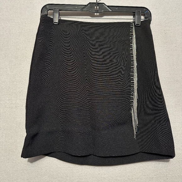 NWT Vero Moda Kasey Rhinestone Fringe Mini Skirt - size S - Picture 3 of 7